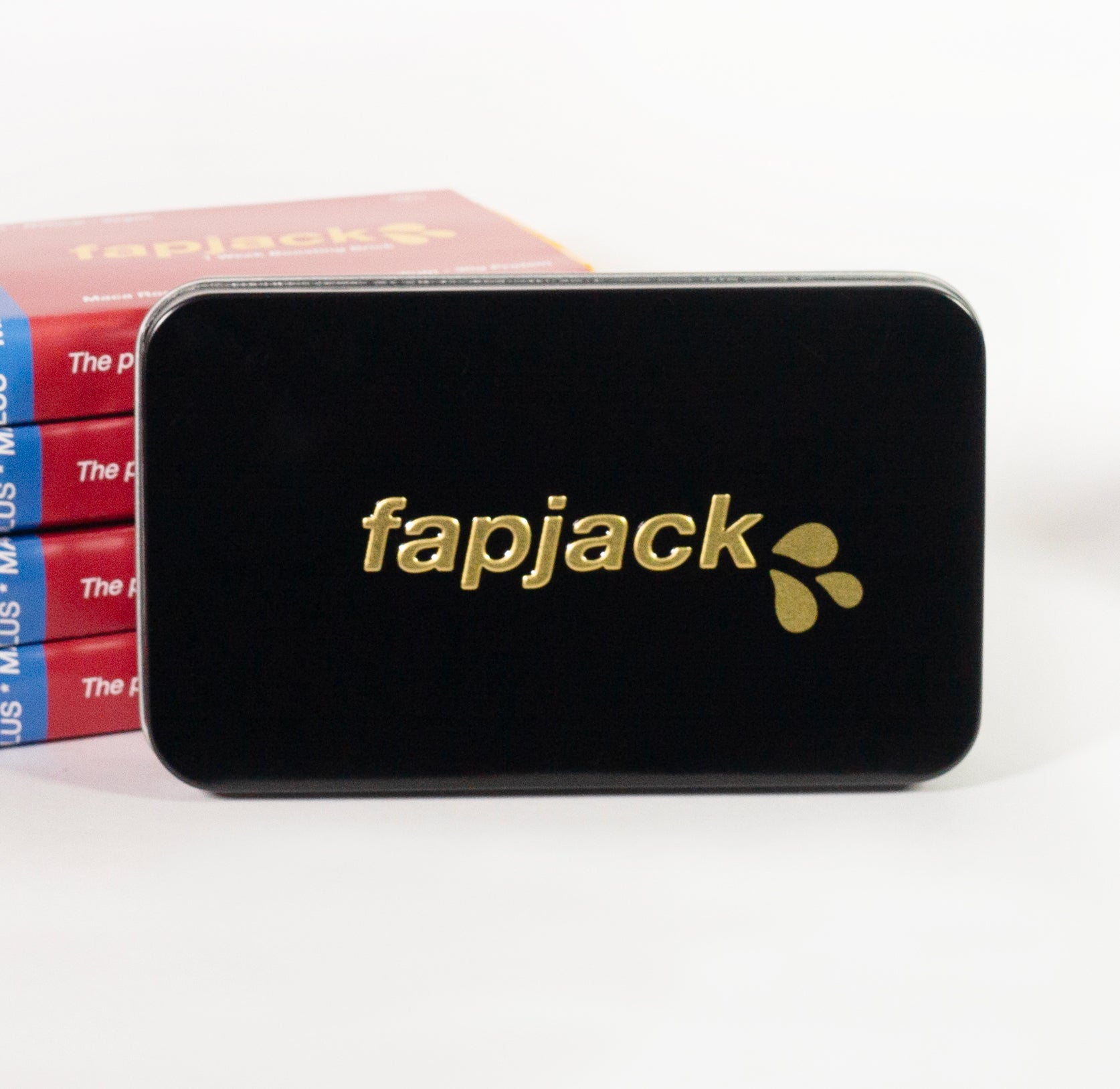 Black tin with f•jacks Boosting Bar Starter Kit