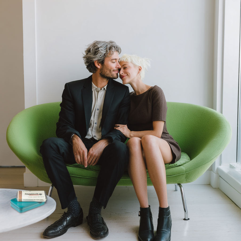 f•jacks Brainfood and teal tin on coffee table