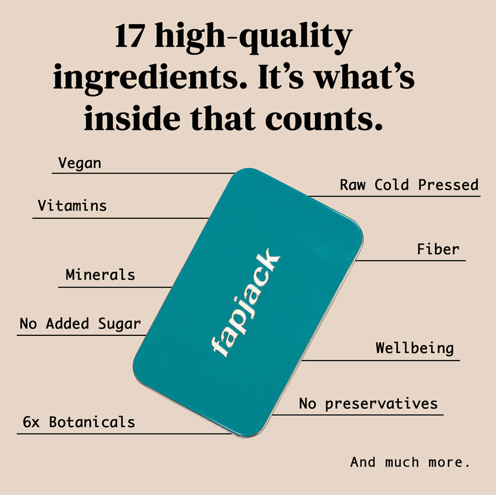 f•jacks Brainfood - Vegan nootropic bar for brain power, no added sugar, no preservatives, nothing artificial